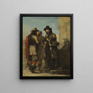 Alexandre Montallier - Deux paysans et un soldat buvant prs dune fontaine.webp