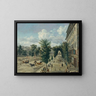 Le Boulevard des Capucines et la Rue Basse-du-Rempart, 2nd and 9th districts - Alexandre Pau de Saint-Martin — framed artwork on a wall