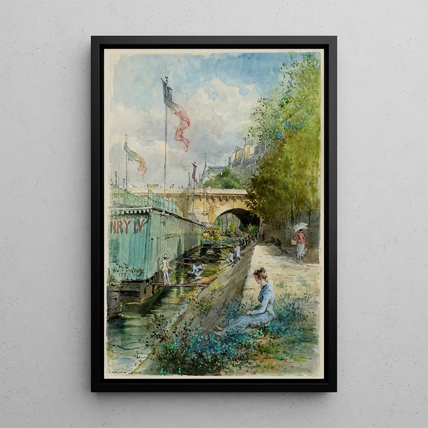 Baths Henri IV - Alexandre Prévost — framed artwork on a wall