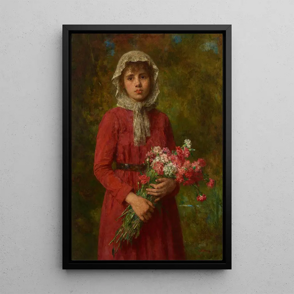 Old lace and young dreams - Alexei Harlamoff — framed artwork on a wall