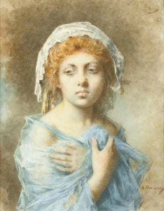 Portrait of a young woman - Alexei Harlamoff — artwork view