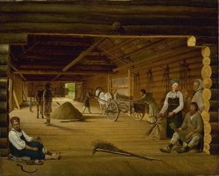 Barn Threshing - Alexei Venetsianov — artwork view