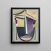 Head abstract black yellow violet - Alexej von Jawlensky — framed artwork on a wall