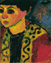 Dame sur fond bleu - Alexej von Jawlensky — artwork view