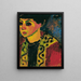 Dame sur fond bleu - Alexej von Jawlensky — framed artwork on a wall
