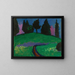 Dark trees on a green slope - Alexej von Jawlensky — framed artwork on a wall