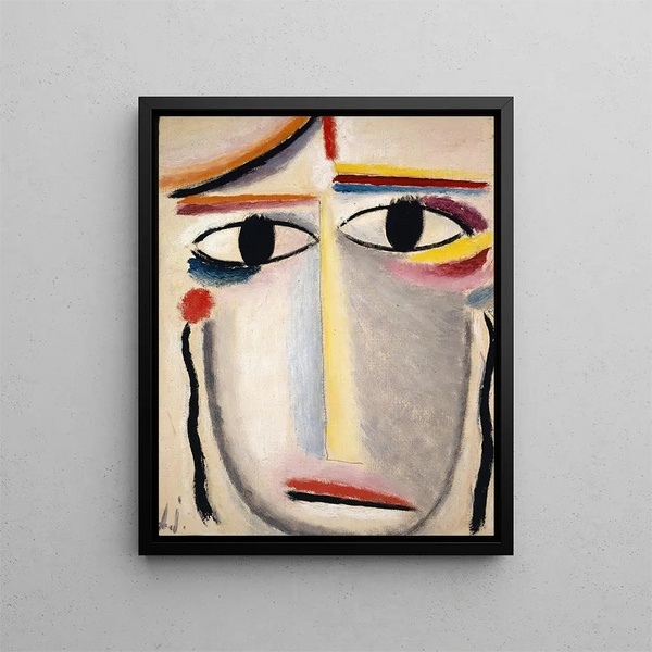 Head of a Woman - Alexej von Jawlensky — framed artwork on a wall