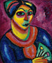 Woman with a Green Fan - Alexej von Jawlensky — artwork view