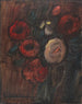 Large Still Life Painting of a Green Jug with Peonies Dark Rose Bouquet - Alexej von Jawlensky — artwork view