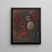 Large Still Life Painting of a Green Jug with Peonies Dark Rose Bouquet - Alexej von Jawlensky — framed artwork on a wall