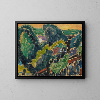 Landscape by Lake Geneva - Alexej von Jawlensky — framed artwork on a wall