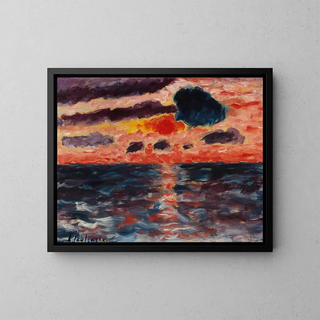 Sunset in Borkum - Alexej von Jawlensky — framed artwork on a wall