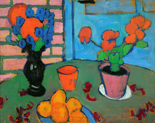 Still life with flowers and oranges - Alexej von Jawlensky — artwork view