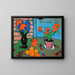 Still life with flowers and oranges - Alexej von Jawlensky — framed artwork on a wall