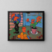 Still life with flowers and oranges - Alexej von Jawlensky — framed artwork on a wall