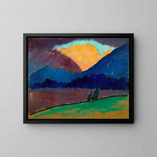 Summer Evening in Murnau - Alexej von Jawlensky — framed artwork on a wall