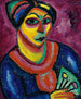 Woman with a Green Fan - Alexej von Jawlensky — artwork view