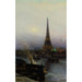 La tour Eiffel la nuit - Alexey Petrovich Bogolyubov — artwork view