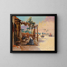 Chess Players at El Kantara - Alexis-Auguste Delahogue — framed artwork on a wall