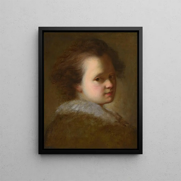 Portrait of a Young Boy - Alexis Grimou — framed artwork on a wall