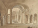 Interior painting of Saint-Hilaire in Poitiers with kneeling figures before Confession - Alexis Nicolas Noël — artwork view