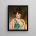 A coquettish lady - Alexis Vollon — framed artwork on a wall