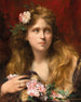 Young woman with roses - Alexis Vollon — artwork view