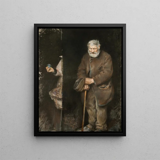 The Old Beggar - Alf Wallander — framed artwork on a wall