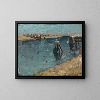 L'entrée du port de Zeebruges - Alfons Vermeylen — framed artwork on a wall