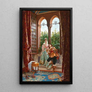 Reproduction of the painting A Serenade - Alfonso Savini