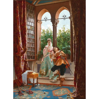 Reproduction of the painting A Serenade - Alfonso Savini