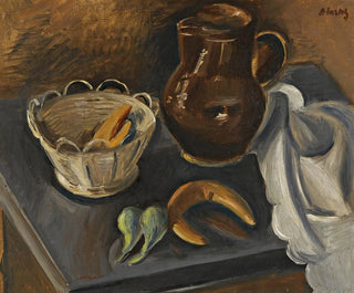 Nature morte avec panier blanc - Alfréd Justitz — artwork view