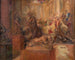 Museum hall with Barye sculptures in front of a tapestry - Alfred Nicolas Martin — artwork view