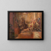 Museum hall with Barye sculptures in front of a tapestry - Alfred Nicolas Martin — framed artwork on a wall
