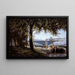 The Pont des Saint-Pères - Alfred Alexandre Delauney — framed artwork on a wall