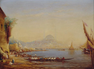 View of the Istanbul port - Alfred August Felix Bachmann — artwork view