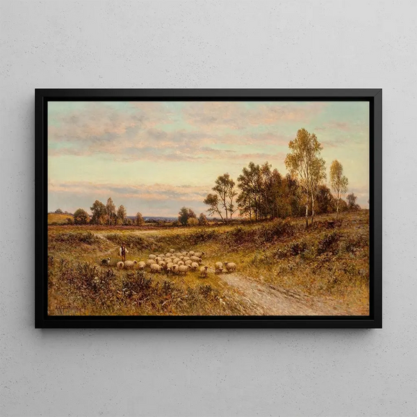 Grasmere Cumberland - Alfred Augustus Glendening — framed artwork on a wall