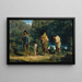 Louisiane Indians walking along a bayou - Alfred Boisseau — framed artwork on a wall