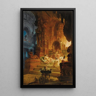 Reproduction of the painting Shéhérazade et le Sultan - Alfred Choubrac