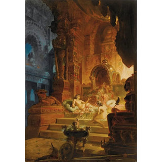 Reproduction of the painting Shéhérazade et le Sultan - Alfred Choubrac
