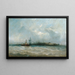 New York depuis le port montrant Battery et Castle Garden - Alfred Copestick — framed artwork on a wall