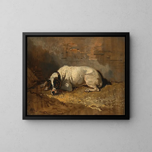 A Good Friend - Alfred de Dreux — framed artwork on a wall