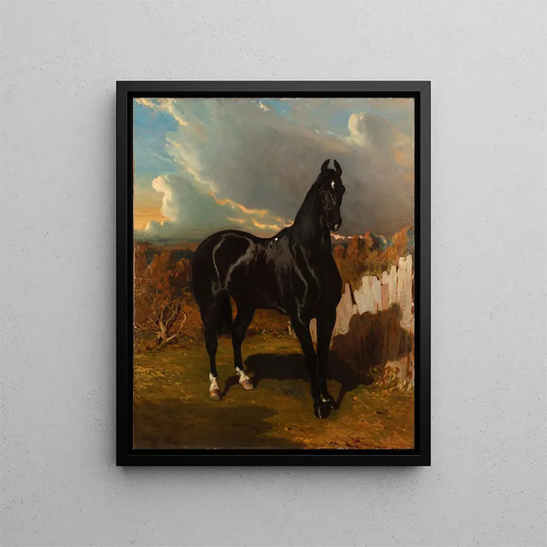Knight black - Alfred de Dreux — framed artwork on a wall