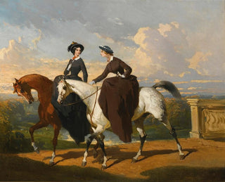 Deux Amazones à cheval - Alfred de Dreux — artwork view
