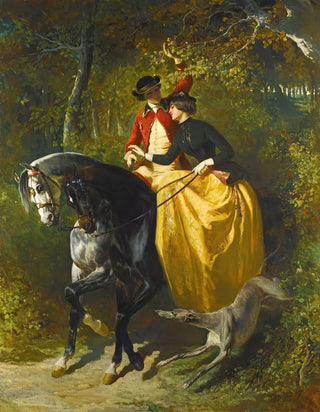 L'entrée au bois - Alfred de Dreux — artwork view