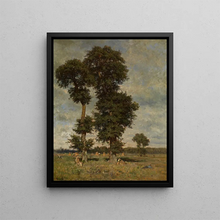 Landscape Painting - Alfred de Knyff — framed artwork on a wall