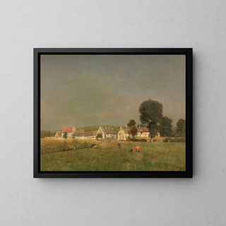 The village of Chaslepont - Alfred de Knyff — framed artwork on a wall