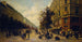 Queue at the door of a grocery store corner of Rue Réaumur and Boulevard Sébastopol in November 1870 - Alfred Decaen — artwork view