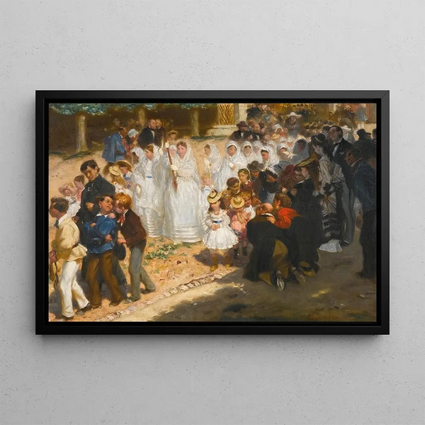 Les Communiantes - Alfred Dehodencq — framed artwork on a wall