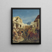 Jewish musicians in the streets of Tetouan - Alfred Dehodencq — framed artwork on a wall